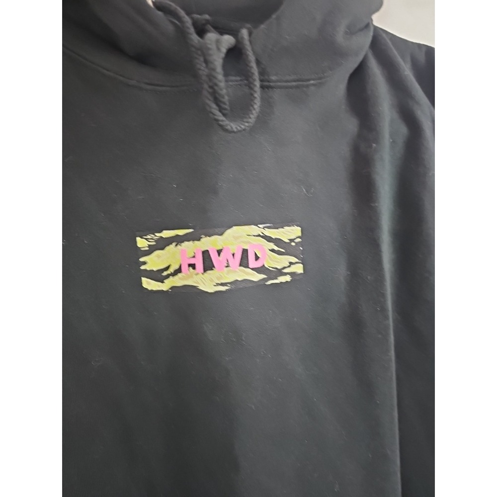 Rare HWD Halfway Dead Hoodie Multicolored Printed on chest Size Large - Picture 2 of 8